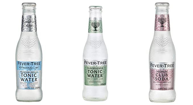 LUV BOX-Variety FEVER TREE Tonic Water and Club Soda Mix,200 ml,Pack of 24,REFRESHINGLY LIGHT TONIC WATER,CLUB SODA,ELDERFLOWER TONIC WATER .By Evaxo - 370621477179