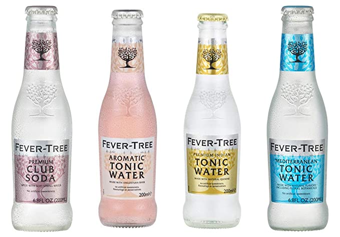 LUV BOX-Variety FEVER TREE Tonic Water and Club Soda Mix,200 ml,Pack of 24,CLUB SODA,PREMIUM INDIAN TONIC WATER,MEDITERRANEAN TONIC WATER,AROMATIC TONIC WATER.By Evaxo - 370621477995