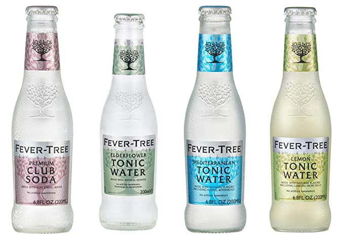 LUV BOX-Variety FEVER TREE Tonic Water and Club Soda Mix,200 ml,Pack of 24,CLUB SODA,MEDITERRANEAN TONIC WATER,ELDERFLOWER TONIC WATER,LEMON TONIC WATER.By Evaxo - 370621478077
