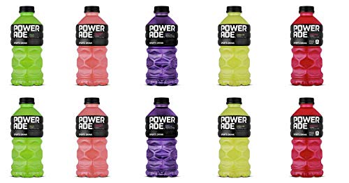  LUV BOX-Variety Powerade Pack, 28oz, 10 Pack, Melon , Lemon Lime ,Fruit Punch , Strawberry Lemonade , Grape  - 370621490307