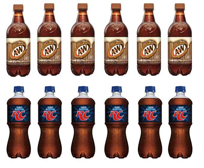  LUV BOX-Variety Soft Drinks Pack , 20 oz , Pack of 12,A&W ROOT BEER ,RC COLA  - 370621491465