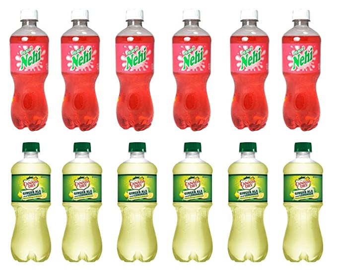  LUV BOX-Variety Soft Drinks Pack , 20 oz , Pack of 12, Nehi Peach , CANADA DRY GINGER ALE AND LEMONADE  - 370621492820