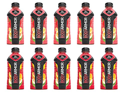 LUV-BOX Variety BODYARMOR Sports Drink pack of 10 , 28 fl oz , STRAWBERRY BANANA ,FRUIT PUNCH - 370621496279