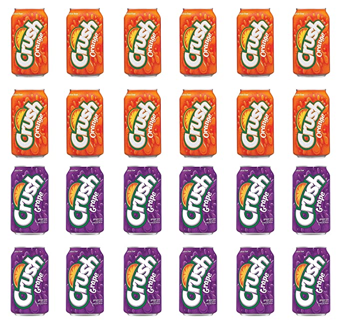  LUV BOX-Variety Crush pack , 12oz , Pack of 24, Orange , Grape  - 370621497160