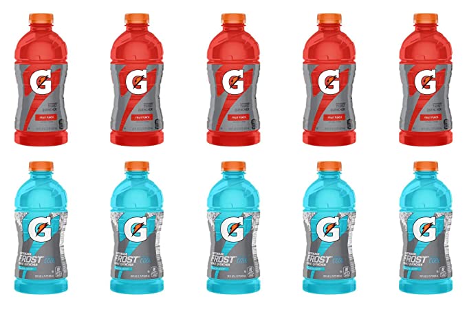  LUV BOX - Variety Gatorade pack , 28 oz Bottles , pack of 10 , Fruit Punch , Glacier Freeze  - 370621499034