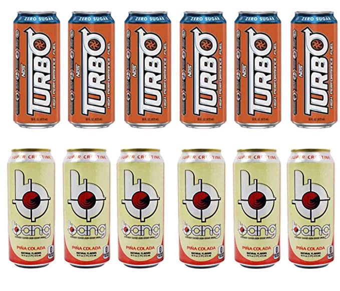 LUV BOX- variety Energy drink 16 oz. pack of 12 , NOS ENERGY TURBO CANS , Bang Piña Colada .by evaxo - 370621578289