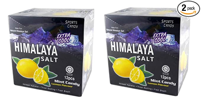  2 Box Big Foot Natural Himalaya Salt Mint Candy - Lemon Flavour ( Total 24 Pcs )  - 376113295153
