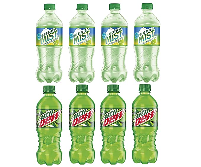 EVAXO LUV BOX - VARIETY , ( Sierra Mist Lemon Lime , Mountain dew ) 20 OZ , PACK OF 8 - 384921895342