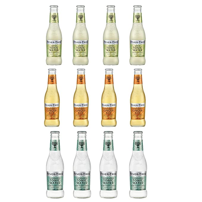 LUV BOX-VARIETY FEVER TREE MIX OF 3 FLAVORS ,200 ML,Pack of 12 , LEMON TONIC WATER , ELDERFLOWER TONIC WATER , ELDERFLOWER TONIC WATER - 384921896882