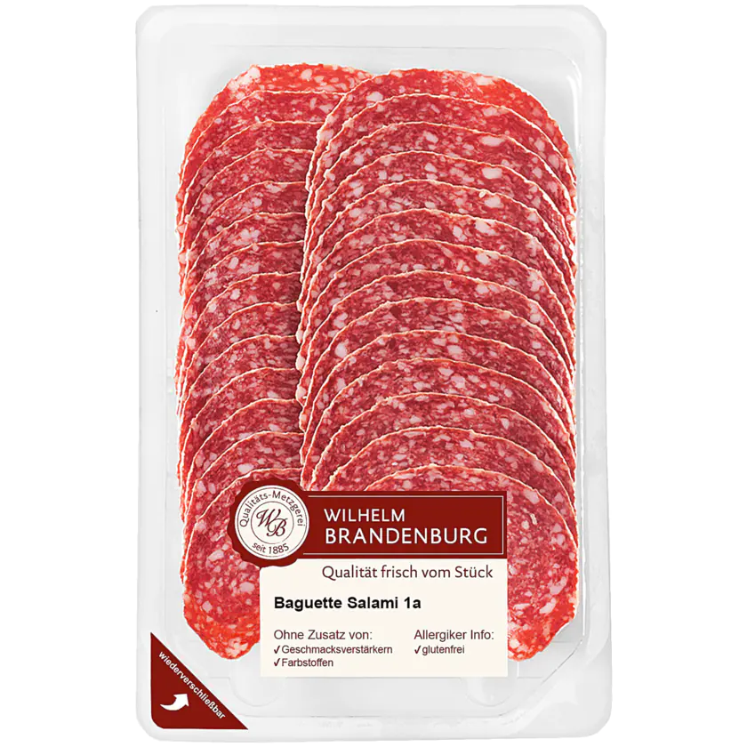 Wilhelm Brandenburg Baguette-Salami 1a 80g - 4000246091424