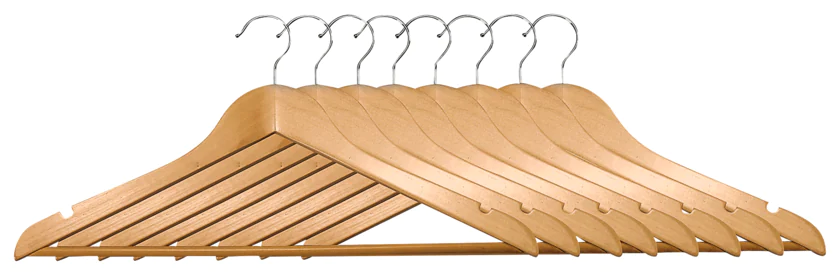 Formkleiderbügel aus Holz 8 Stück - 4000270912832