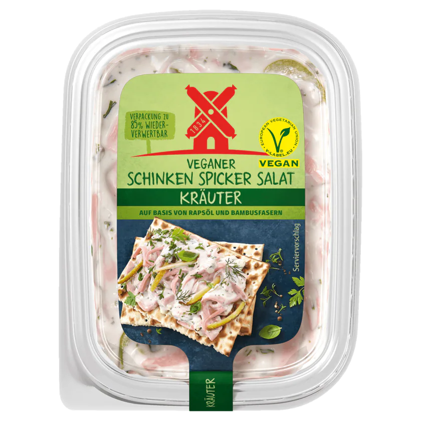 Rügenwalder Mühle Veganer Schinken Spicker Salat Kräuter 150g - 4000405002711