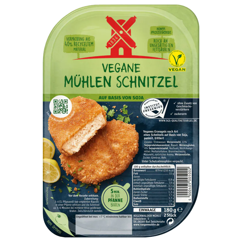 Vegane Mühlen Schnitzel - 4000405005002