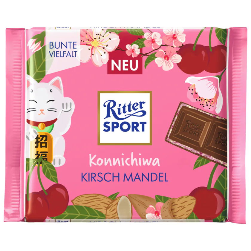 Ritter Sport Konnichiwa Kirsch Mandel 100g - 4000417219008
