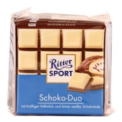 Ritter SPORT Tafel Schokolade - Schoko - Duo - 4000417279200