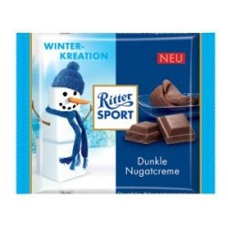 Ritter Sport - Winter-Kreation Dunkle Nugatcreme - 4000417301000