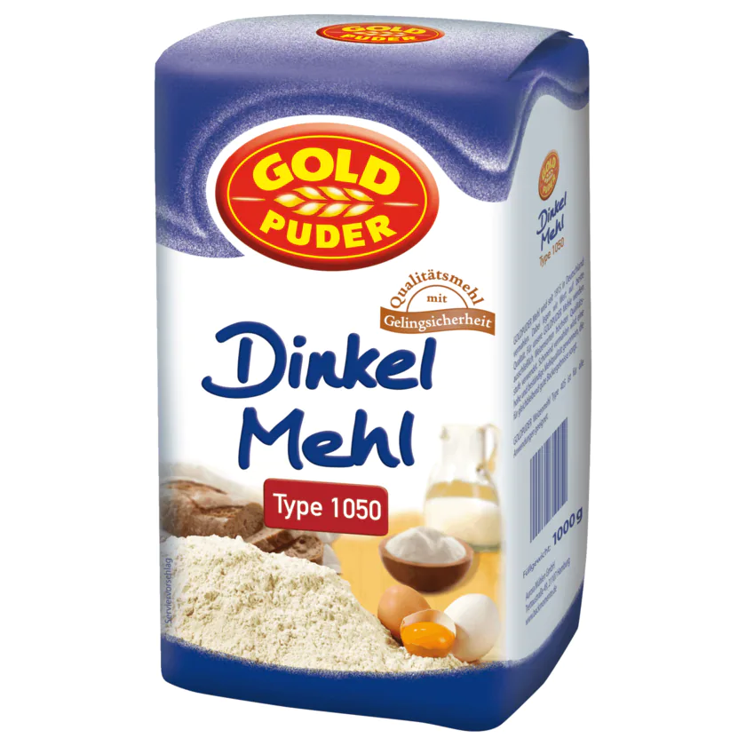 Goldpuder Dinkel Mehl Type 1050 1kg - 4000462818003