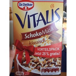 Dr. Oetker VITALIS Schoko Müsli Vorteilspack +25%, 750 g - 4000521003760