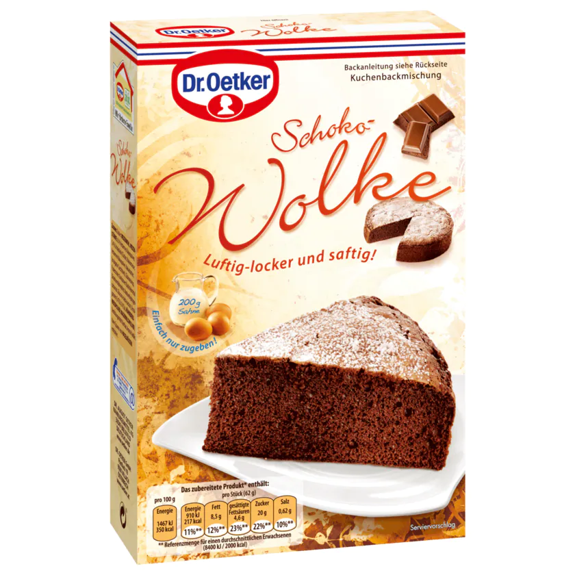 Dr.Oetker Backmischung Schoko-Wolke 455 g - 4000521004804