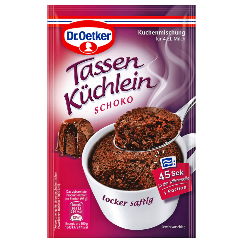 Dr.Oetker Tassenküchlein Schoko 55 g - 4000521013103