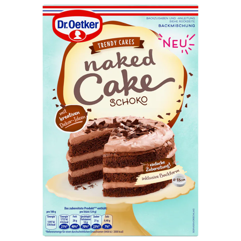 Dr. Oetker Naked Cake Schoko - 4000521025649