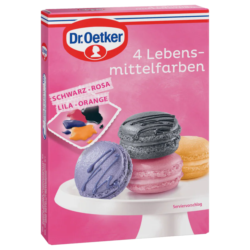 Dr. Oetker 4 Lebensmittelfarben 80g - 4000521026530
