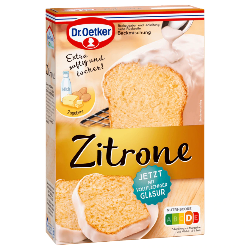 Dr. Oetker Zitronen Kuchen Backmischung 525g - 4000521029982