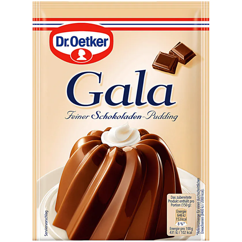 Dr.Oetker Gala Puddingpulver Schokolade 3x 50 g - 4000521221010