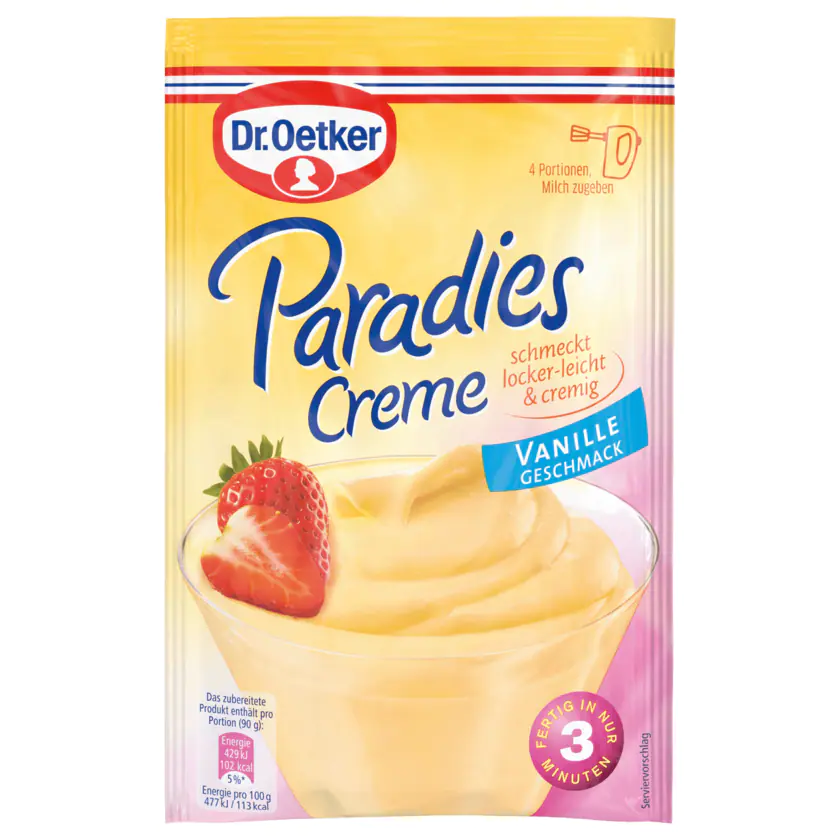 Dr.Oetker Paradies Creme Vanille 60 g - 4000521464400