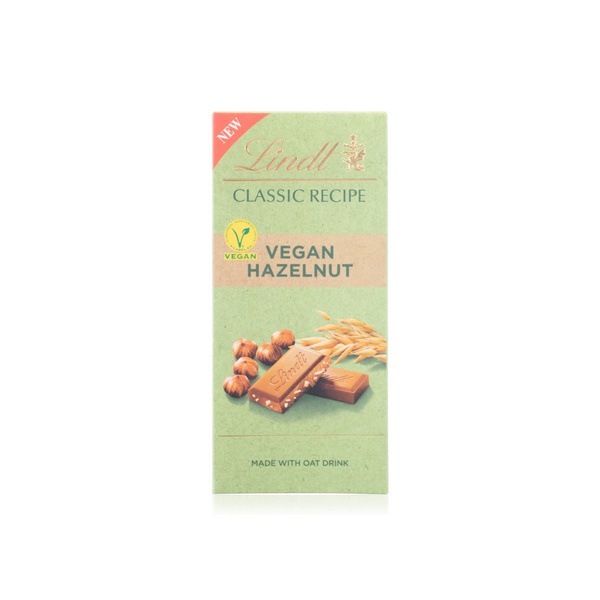 Lindt classic vegan hazelnut chocolate bar 100g - Waitrose UAE & Partners - 4000539140365