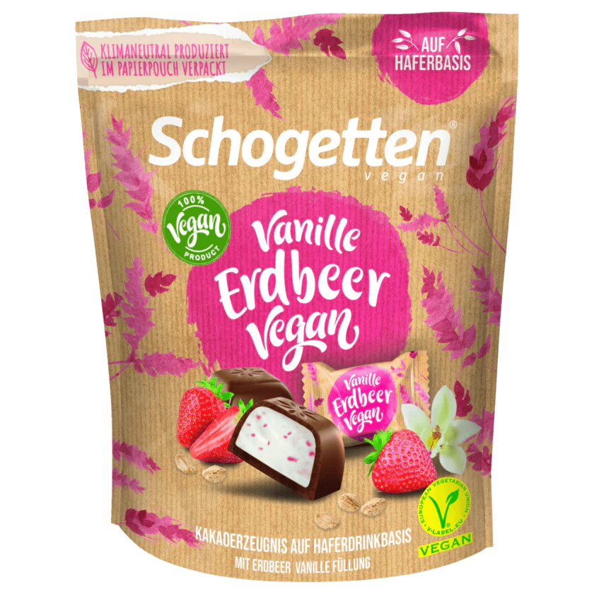 Schogetten Vanille Erdbeer vegan 125g - 4000607760600