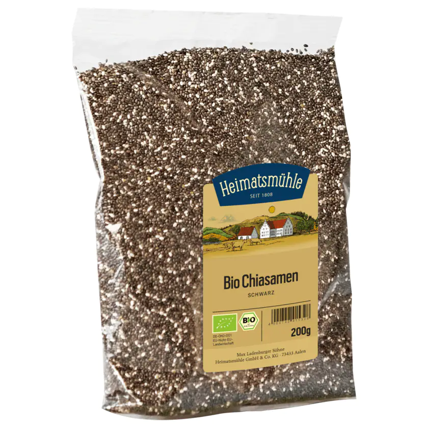 Heimatsmühle Bio Chiasamen schwarz 200g - 4000742815050