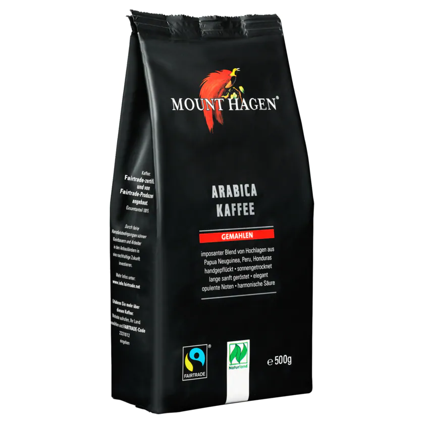 Mount Hagen Bio Arabica Kaffee gemahlen 500g - 4000799109560