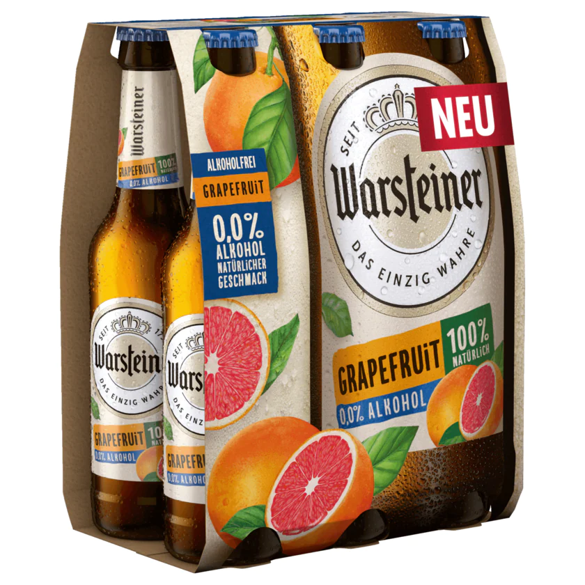 Warsteiner Grapefruit alkoholfrei 6x0,33l - 4000856108451