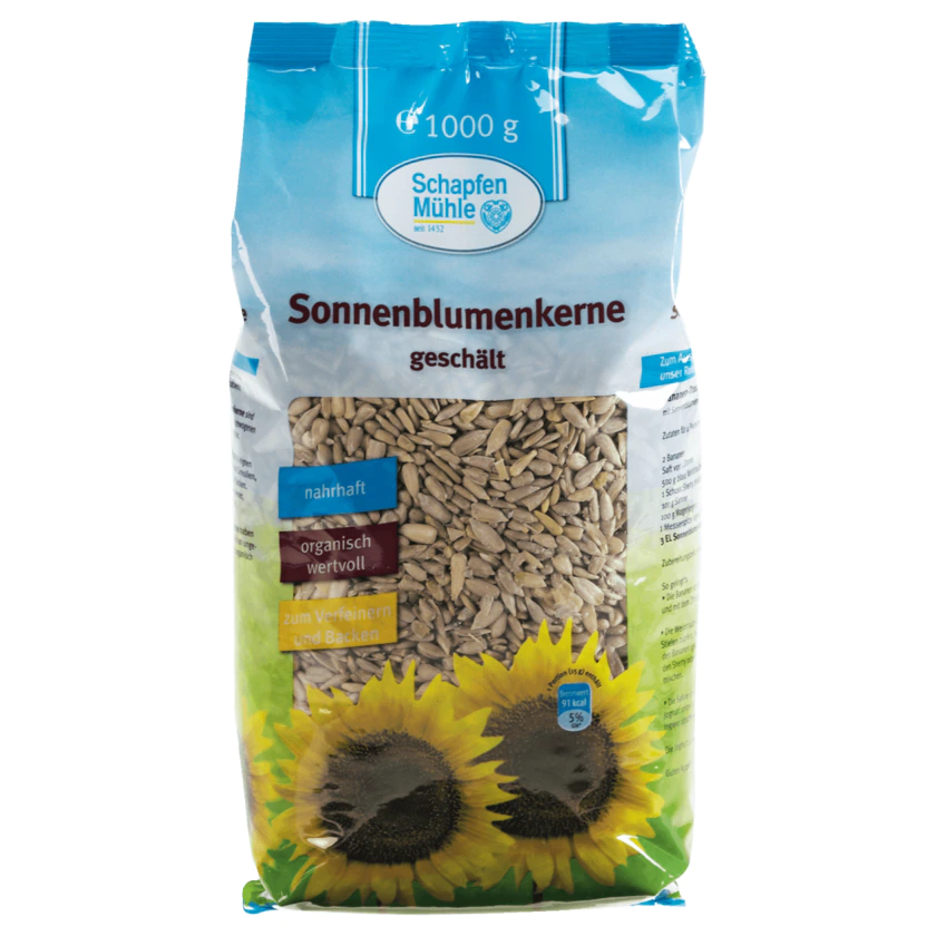 Schapfen Mühle Sonnenblumenkerne 1kg - 4000950673725