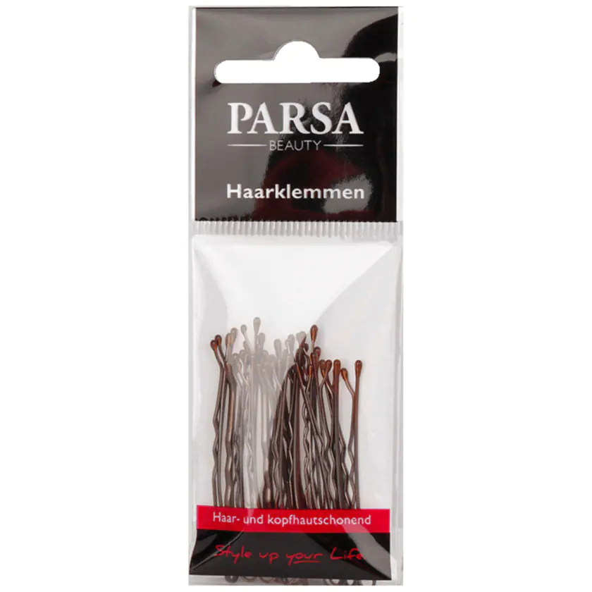 Parsa Beauty Haarklemmen gewellt 5cm braun 25 Stück - 4001065265157
