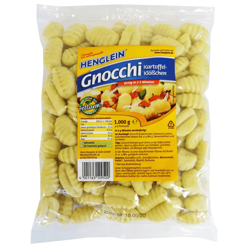 Henglein Gnocchi 1kg REWE.de - 4001163109520
