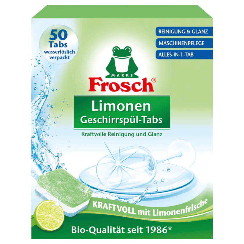 Frosch Limonen Geschirrspül-Tabs 50 Tabs - 4001499947315