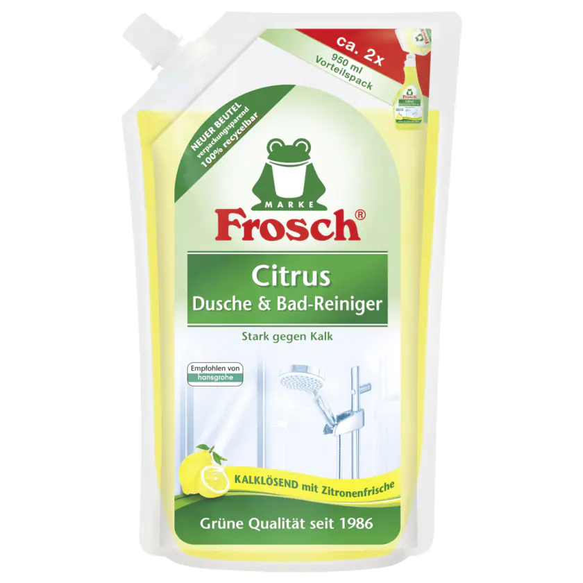 Frosch Dusche & Bad-Reiniger Citrus Nachfüller 950ml - 4001499953866