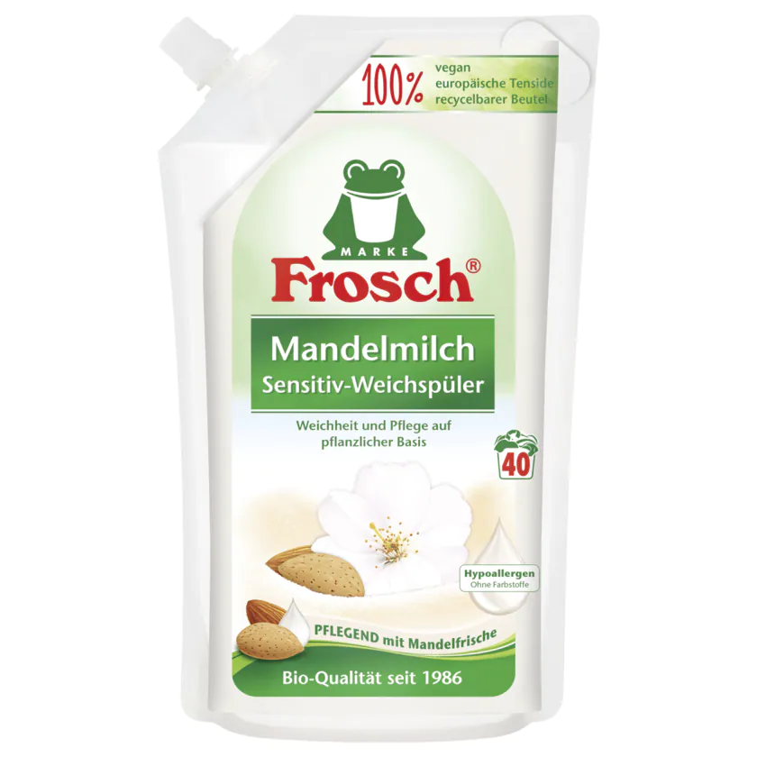 Frosch Weichspüler Sensitiv Mandelmilch 1l 40WL - 4001499957536
