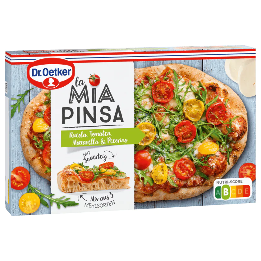 Dr. Oetker La Mia Pinsa Rucola, Tomaten, Mozzarella & Pecorino 315g - 4001724043195