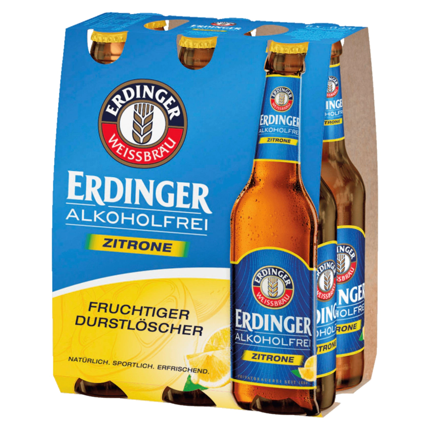 Erdinger Zitrone Alkoholfrei 6x0,33l - 4002103296959