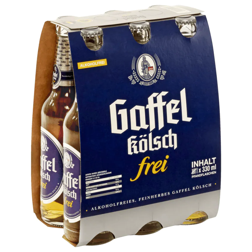 Gaffel Kölsch Frei alkoholfrei 6x0,33l - 4002208001564
