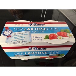 Bauer Joghurt Laktosefrei Erdbeere, 4x100 g - 4002334112899