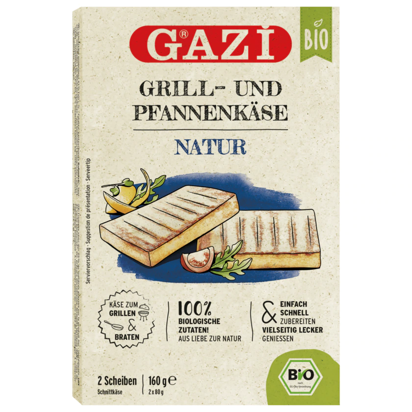Gazi Bio Grill- und Pfannenkäse Natur 160g - 4002566010673
