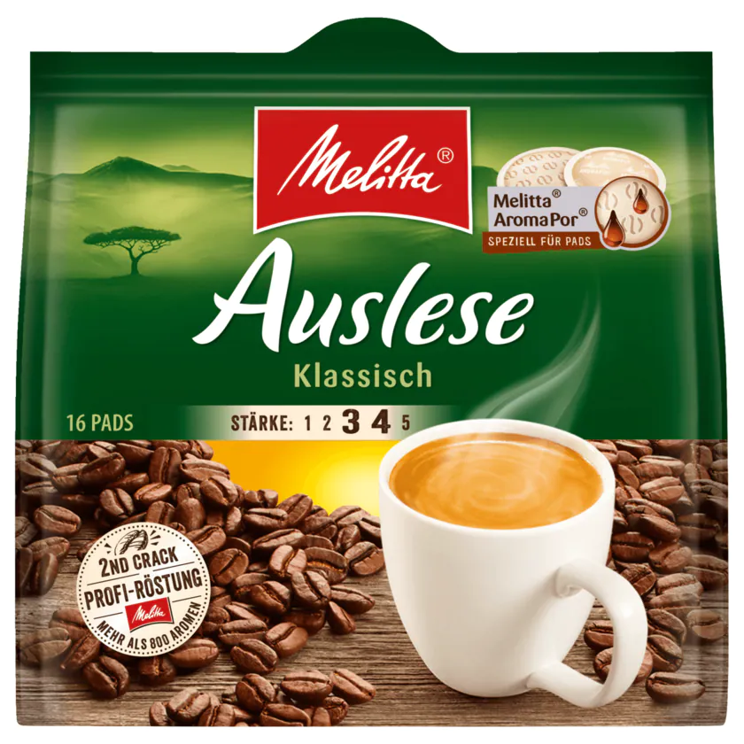 Melitta Auslese Klassisch Kaffeepads 16ST 112G - 4002720001738