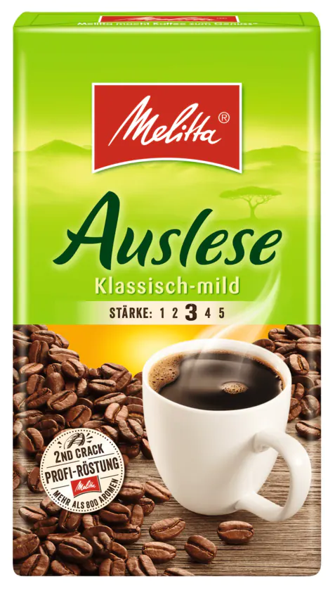 Melitta Kaffee Auslese klassich-mild gemahlen 500 g - 4002720002117