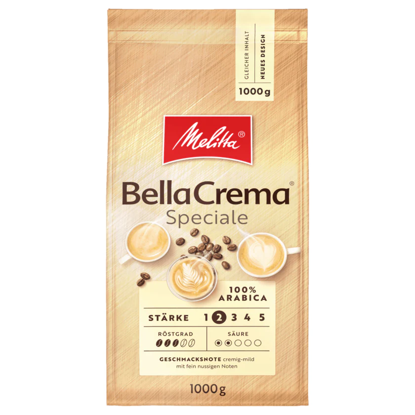 Melitta BellaCrema Kaffee Speciale ganze Bohnen 1kg - 4002720008508