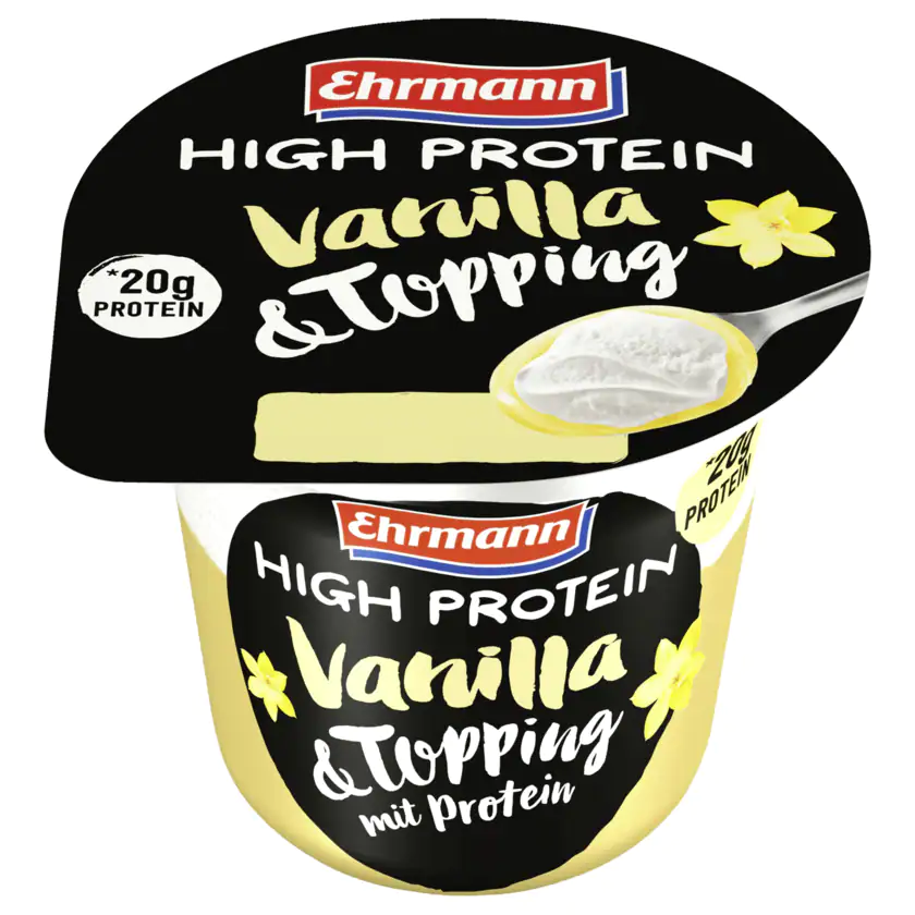 Ehrmann High Protein Vanilla & Topping 200g - 4002971247602
