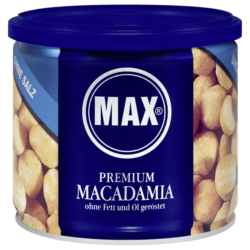 MAX Premium Macadamia ohne Fett und Öl geröstet ohne Salz 150g - 4003786931700